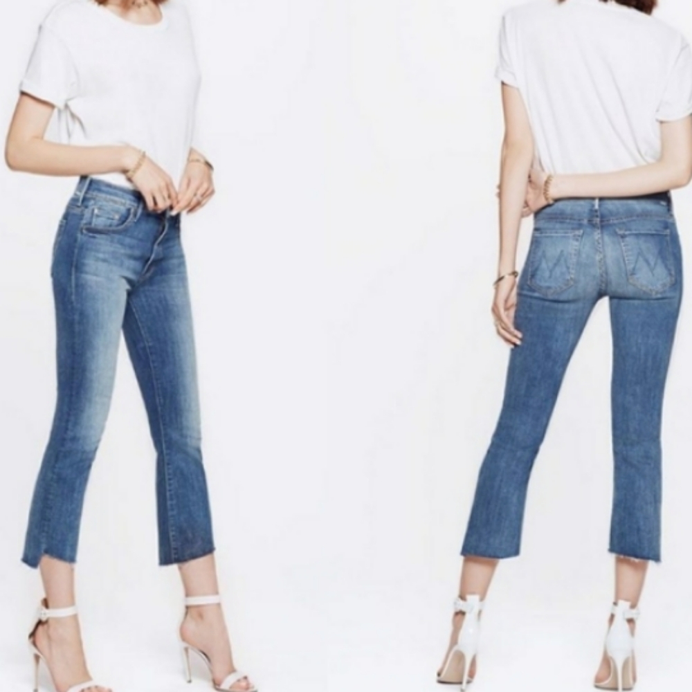 Mother Insider Crop Step Fray Jeans Not Rough Enough NWT $ Size 31